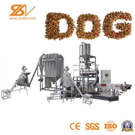 Wet / Dry Dog Pet Food Extruder Machine Double Screw SGS Certification