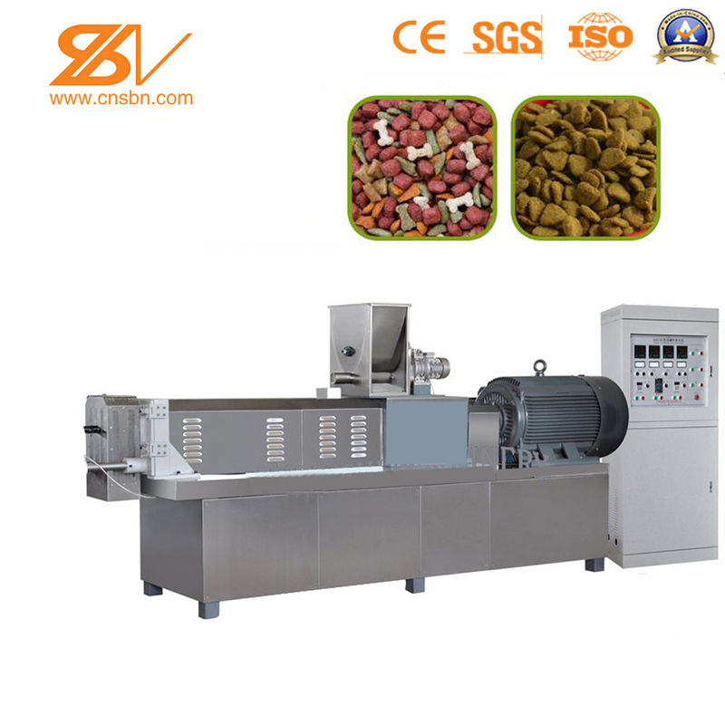 Kibble Dried Dog Food Manufacturing Equipment , Dog Feeding Machine