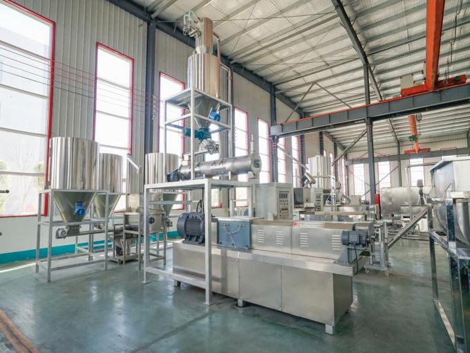 200-260kg/h Double Screw Food Extruder Floating Fish Feed Production Line Machine 9