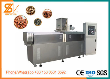 1 Screw Fish Food Extruder Machine , Fish Food Production Line SGS Certification
