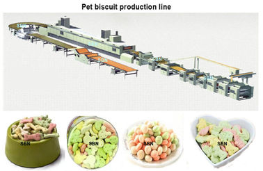 Durable Cat / Dog Biscuit Pet Biscuit Food Processing Machine With Tunnel Oven