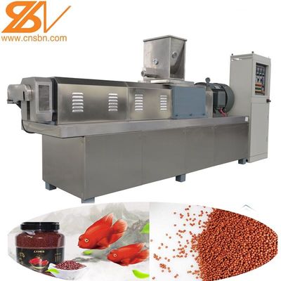 Pet Foof Feed Extruder Machine Processing Line 380v / 50hz Voltage 1 Year Warranty