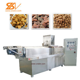 SLG65 Pet Food Extruder Making Machine , Pet Extruder Machine 38CrMoAlA Screw Material