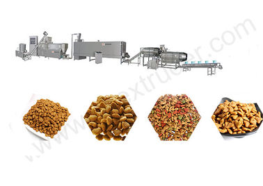 Dry Kibble Pet Food Extruder Machinery Production Line for Dog / Cat / Fish