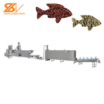 Double Screw 160kg/hr Fish Feed Extruder Animal Feed Pellet Production Line