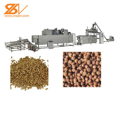 100kg/h-6t/h Dual Screw Fish Feed Extruder For Floating Fish Feed Pellet Machine