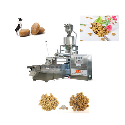 Big Output Twin Screw Dog Food Manufacturing Equipment Adjust Speed