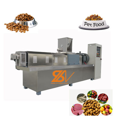 Ss 304 Dual Screw Pet Food Processing Line Automatic