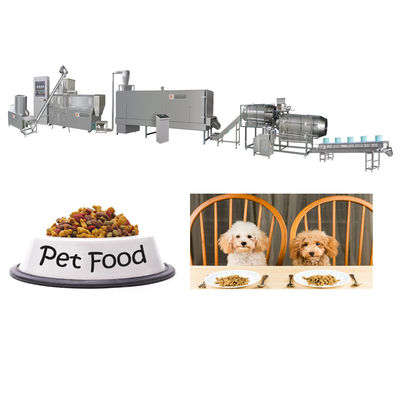 Ss 304 Dual Screw Pet Food Processing Line Automatic