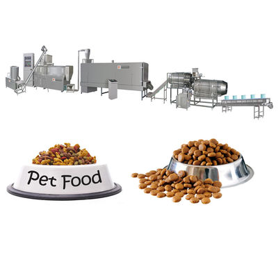 Double Screw Dry Kibble Dog Food Extruder Machine Fully Automatic