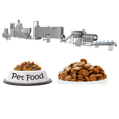 Double Screw Dry Kibble Dog Food Extruder Machine Fully Automatic