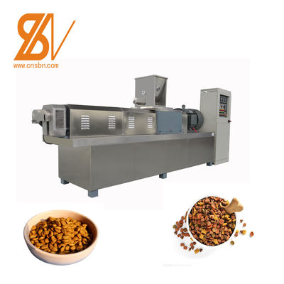 Automatic Dry Kibble Dog Cat Feed Making Machine Twin screw extruder