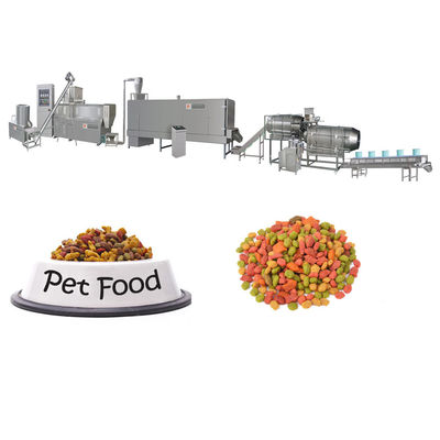 Siemens Motor Twin Screw Pet Food Extruder Processing Line For Production