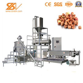 Wet / Dry Dog Pet Food Extruder Machine Double Screw SGS Certification