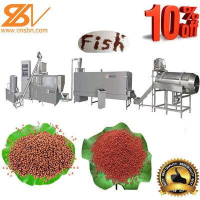 Pet Foof Feed Extruder Machine Processing Line 380v / 50hz Voltage 1 Year Warranty