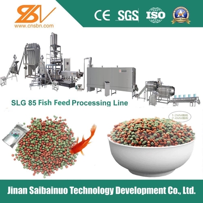 SLG65 Floating Fish Feed Extruder Machine / Ss Floating Fish Food Manufacturing Plant