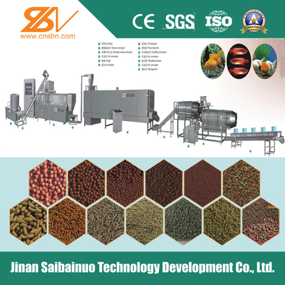 SLG65 Floating Fish Feed Extruder Machine / Ss Floating Fish Food Manufacturing Plant
