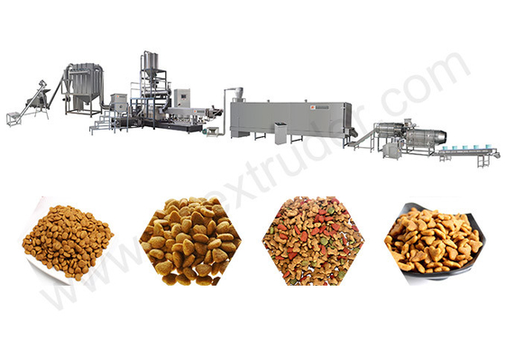 Professional Fully Automatic Fish Food Manufacturers Production Line Different Voltage Needs