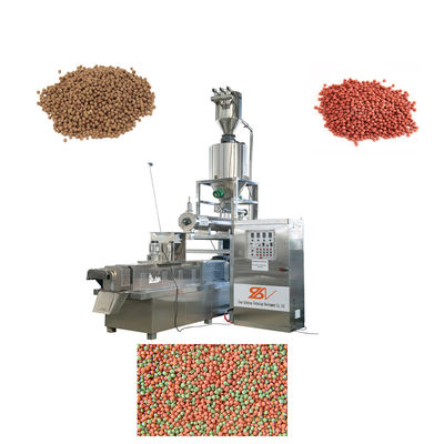 SUS 304 Floating Fish Feed Twin Screw Extruder And Good Material