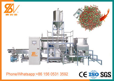 2 Screw Fish Feed Extruder , Sinking Floating Fish Feed Machine BV Certification