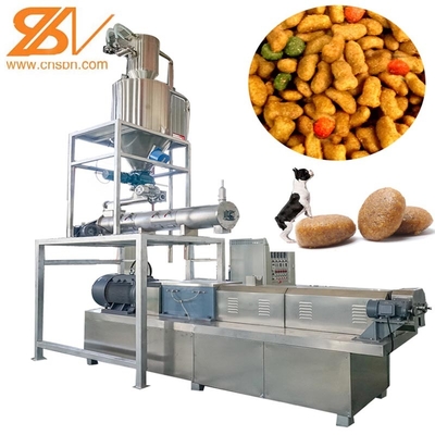 Pufffed Twin Screw Exruder Wet Pet Dog Cat Food Processing Plant